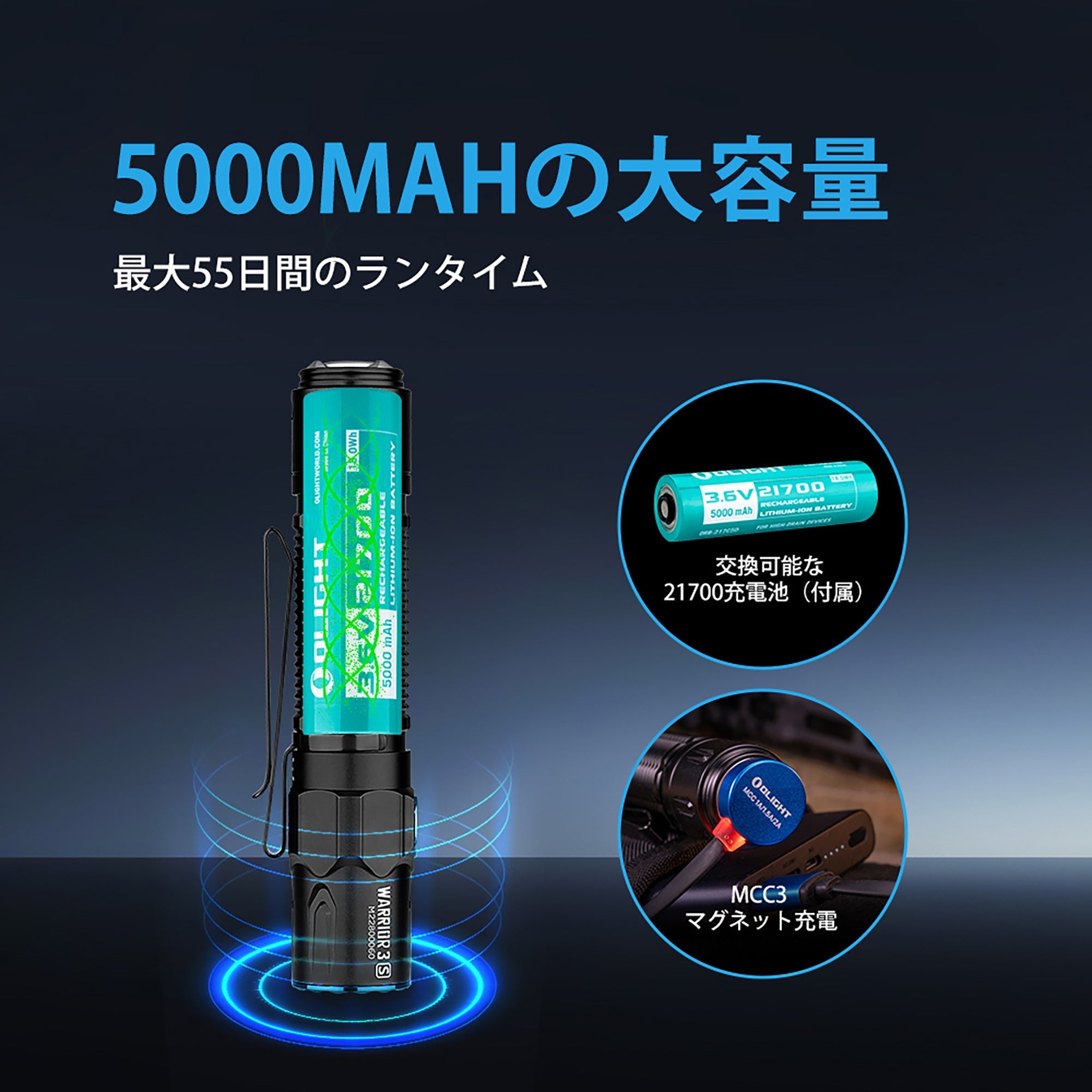 WARRIOR 3S センサー付きタクティカルライト  [OLIGHT(オーライト)]