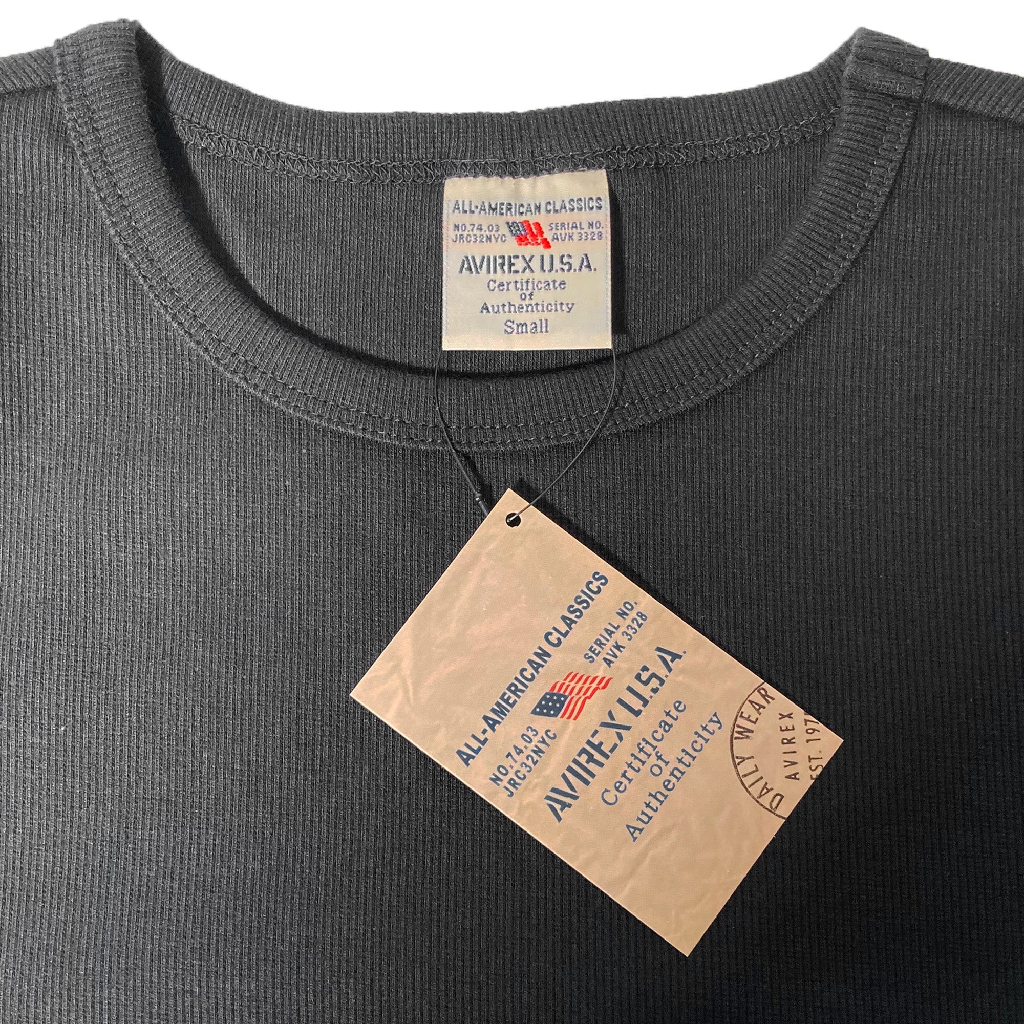 AVIREX 《DAILY/デイリー》RIB L/S CREW NECK T-SHIRT [AVIREX(アヴィレックス)]