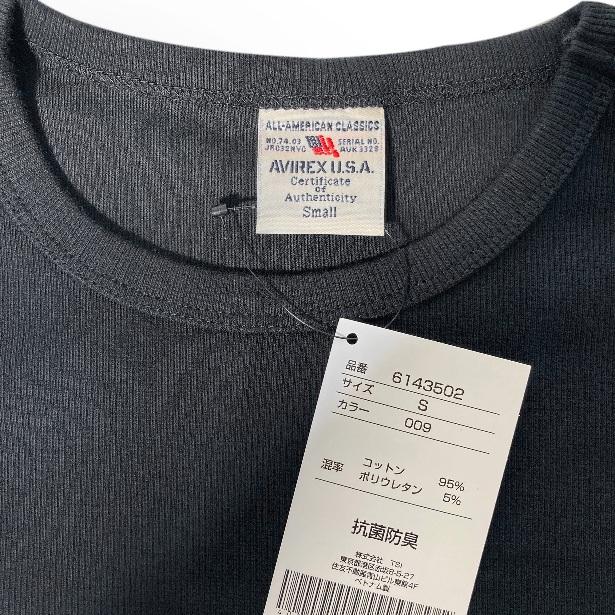 AVIREX 《DAILY/デイリー》RIB S/S CREW NECK T-SHIRT [AVIREX(アヴィレックス)]