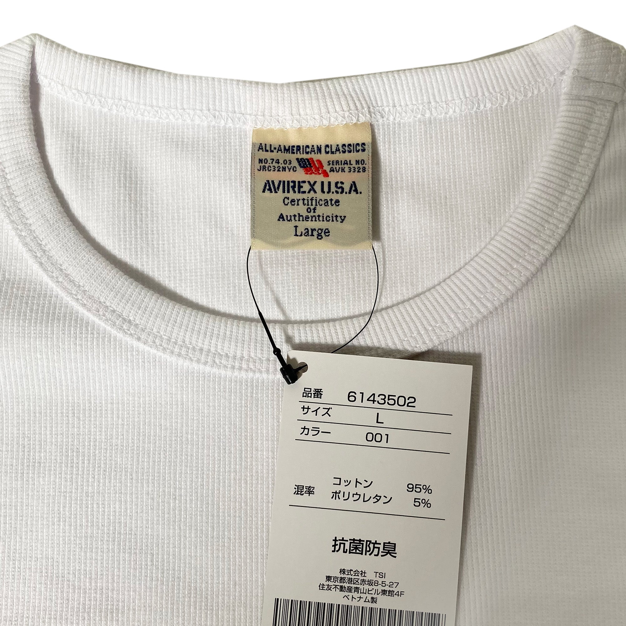 AVIREX 《DAILY/デイリー》RIB S/S CREW NECK T-SHIRT [AVIREX(アヴィレックス)]